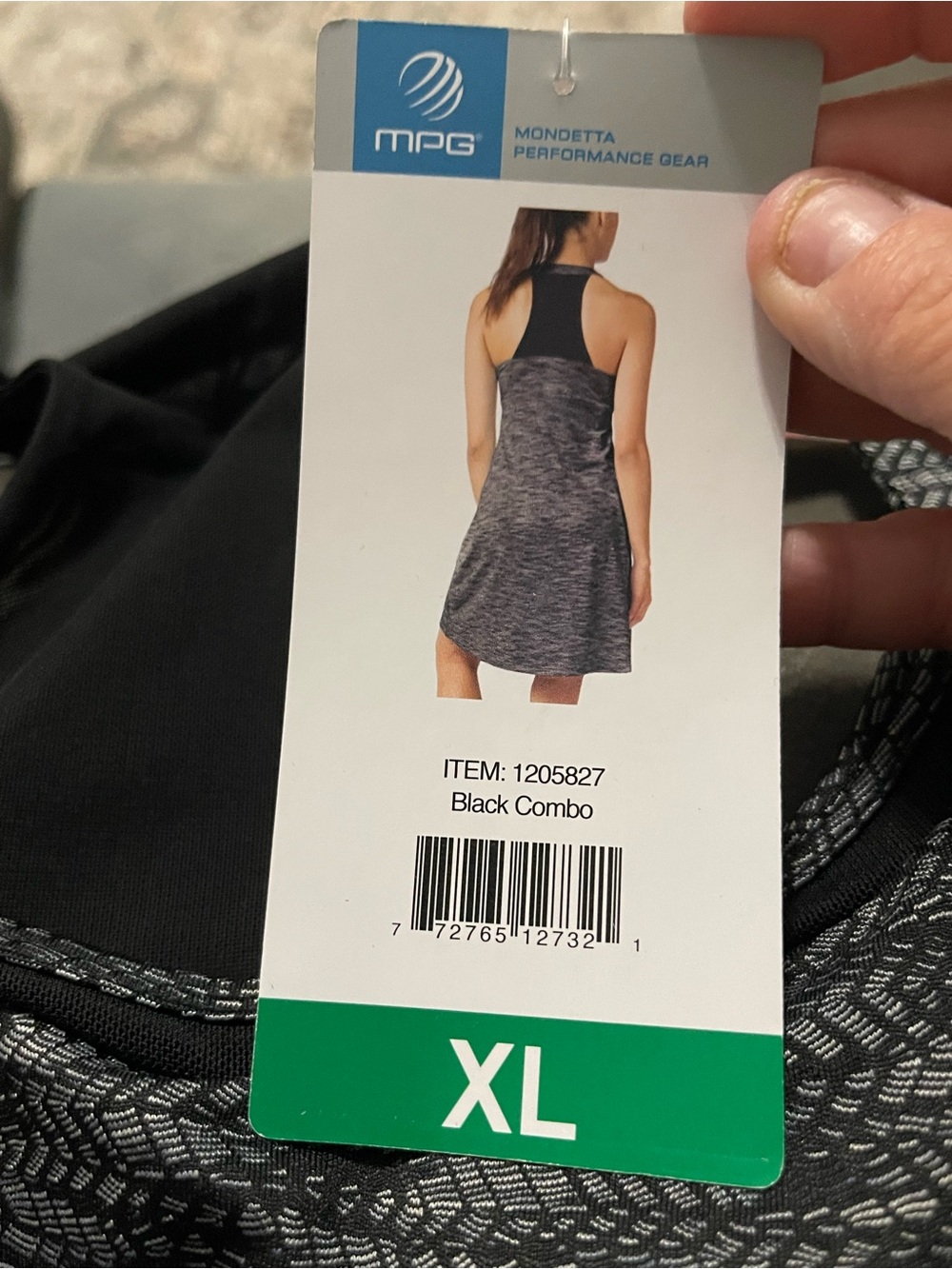 MPG Black and Gray Space-Dye Racerback Dress - Picture 3 of 5